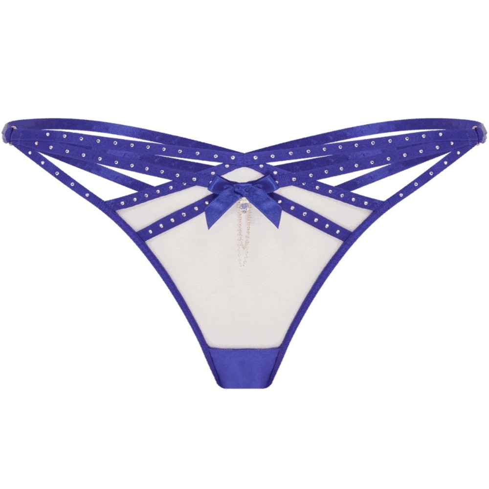 Agent Provocateur Blue and White Geometric Panties